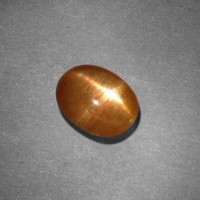 Pierre de soleil étoilée marron naturelle coupe ovale, 1,30 ct, opaque