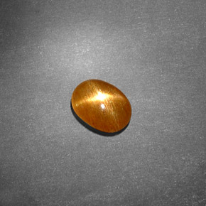 Pierre de soleil étoilée marron naturelle coupe ovale, 0,70 ct, opaque