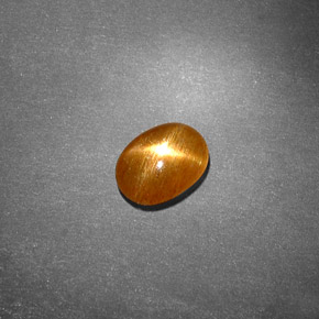 Pierre de soleil étoilée marron naturelle coupe ovale, 0,70 ct, opaque