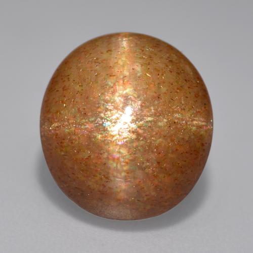 Pierre de soleil étoilée Caramel brun naturelle Coupe ovale, 9.11 ct, Opaque