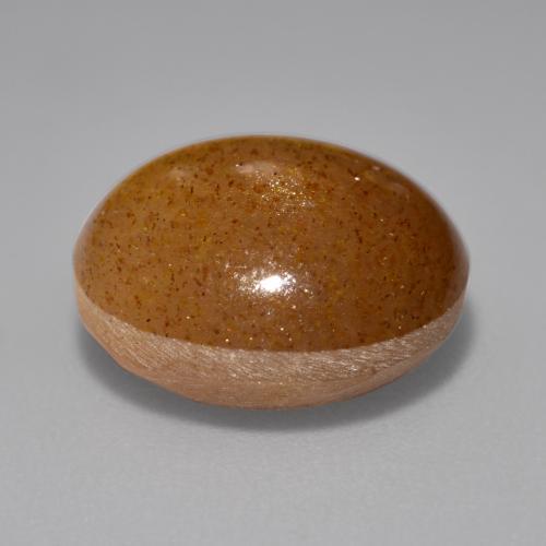 Pierre de soleil étoilée Caramel brun naturelle Coupe ovale, 9.11 ct, Opaque
