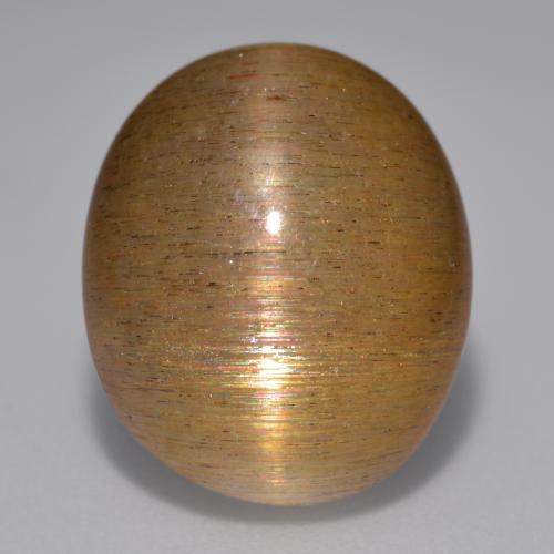 Pierre de soleil étoilée Brun doré naturelle Coupe ovale, 12.02 ct, Opaque