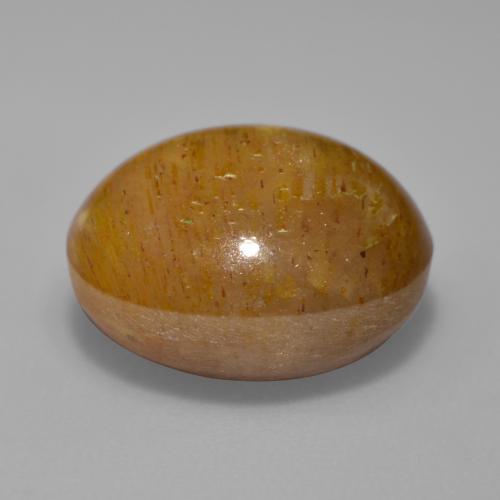 Pierre de soleil étoilée marron naturelle coupe ovale, 10,04 ct, opaque
