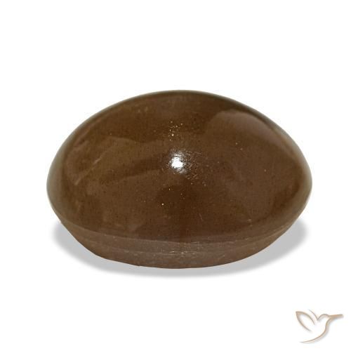 Pierre de soleil étoilée Marron chaud naturelle Coupe ovale, 15.77 ct, Opaque