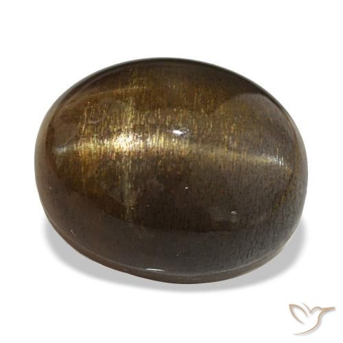 Pierre de soleil étoilée Marron chaud naturelle Coupe ovale, 18.10 ct, Opaque