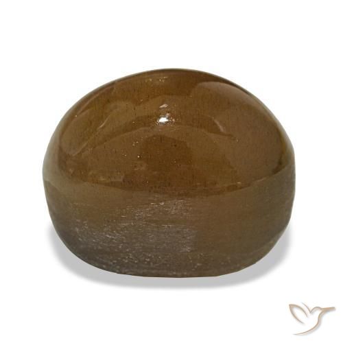 Pierre de soleil étoilée Medium Light-Brown naturelle Coupe ovale, 13.45 ct, Opaque