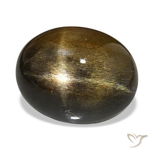 Pierre de soleil étoilée Medium Light-Brown naturelle Coupe ovale, 17.63 ct, Opaque