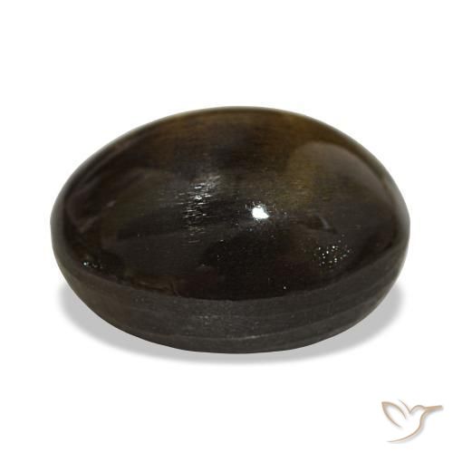 Pierre de soleil étoilée Medium Light-Brown naturelle Coupe ovale, 17.63 ct, Opaque