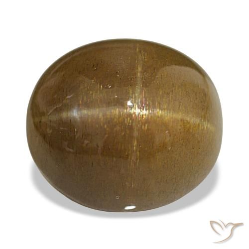 Pierre de soleil étoilée Brun caramel léger naturelle Coupe ovale, 20.58 ct, Opaque
