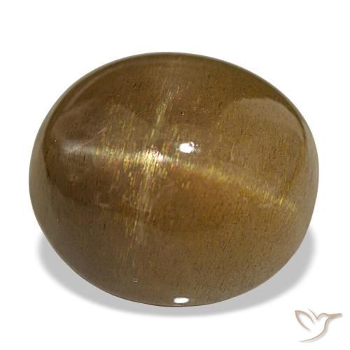 Pierre de soleil étoilée Brun caramel léger naturelle Coupe ovale, 20.58 ct, Opaque