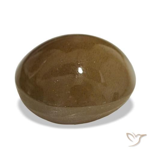 Pierre de soleil étoilée Brun caramel léger naturelle Coupe ovale, 20.58 ct, Opaque