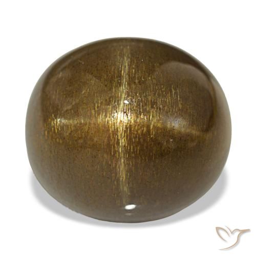 Pierre de soleil étoilée Brun caramel léger naturelle Coupe ovale, 23.44 ct, Opaque
