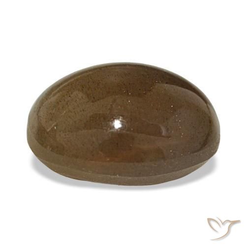 Pierre de soleil étoilée Brun terre naturelle Coupe ovale, 14.24 ct, Opaque