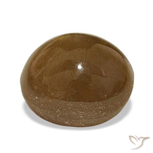Pierre de soleil étoilée Caramel brun naturelle Coupe ovale, 11.21 ct, Opaque