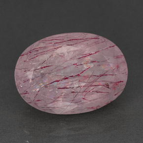 Quartz fraise rose naturelle transparent, 6,57 ct, transparent / translucide