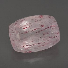 Quartz fraise rose naturelle transparent, 6,89 ct, transparent / translucide