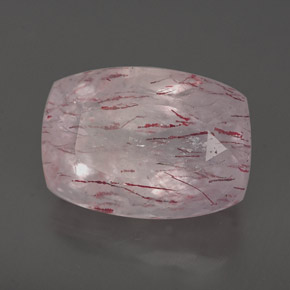 Quartz fraise rose naturelle transparent, 6,89 ct, transparent / translucide