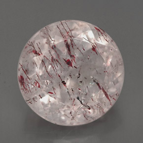 Quartz fraise rose naturelle transparent, 6,12 ct, transparent / translucide