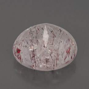 Quartz fraise rose naturelle transparent, 6,12 ct, transparent / translucide