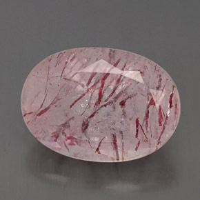 Quartz fraise rose naturelle transparent, 6,50 ct, transparent / translucide