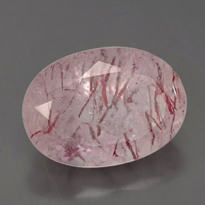 Quartz fraise rose naturelle transparent, 6,50 ct, transparent / translucide