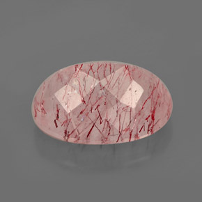 Quartz fraise rose naturelle transparent, 6,33 ct, transparent / translucide