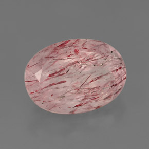 Quartz fraise rose naturelle transparent, 6,54 ct, transparent / translucide