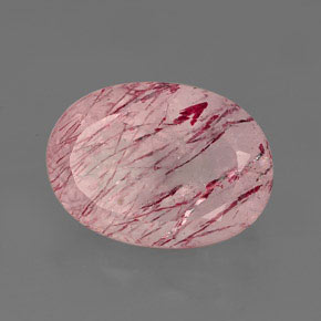Quartz fraise rose naturelle transparent, 6,74 ct, transparent / translucide