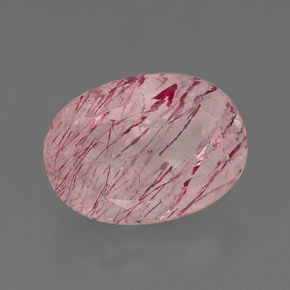 Quartz fraise rose naturelle transparent, 6,74 ct, transparent / translucide