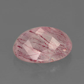 Quartz fraise rose naturelle transparent, 6,74 ct, transparent / translucide