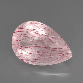Quartz fraise rose naturelle transparent, 5,48 ct, transparent / translucide