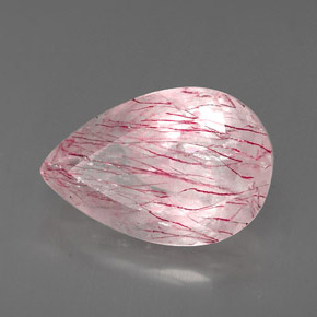Quartz fraise rose naturelle transparent, 5,48 ct, transparent / translucide