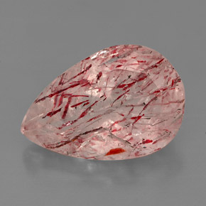 Quartz fraise rose naturelle transparent, 5,21 ct, transparent / translucide