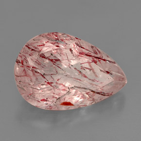 Quartz fraise rose naturelle transparent, 5,21 ct, transparent / translucide