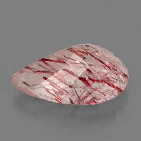 Quartz fraise rose naturelle transparent, 5,21 ct, transparent / translucide