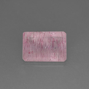 Quartz fraise rose naturelle transparent, 10,55 ct, transparent / translucide