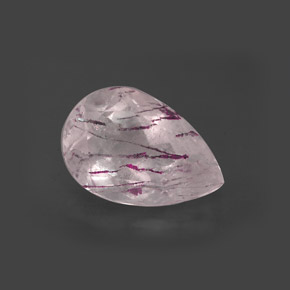Quartz fraise rouge naturelle transparent, 5,25 ct, transparent / translucide