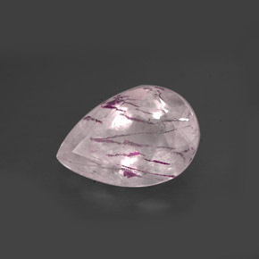 Quartz fraise rouge naturelle transparent, 5,25 ct, transparent / translucide