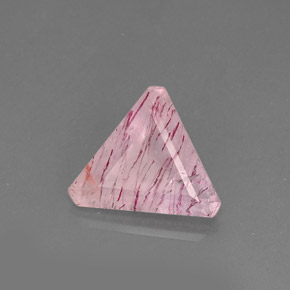 Quartz fraise rose naturelle transparent, 8,16 ct, transparent / translucide