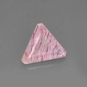 Quartz fraise rose naturelle transparent, 8,16 ct, transparent / translucide