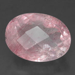 Quartz fraise rose naturelle transparent, 10,60 ct, transparent / translucide
