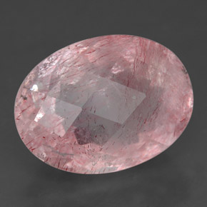 Quartz fraise rose naturelle transparent, 10,60 ct, transparent / translucide