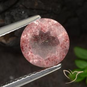 Quartz Fraise Rose naturelle Tour, 2.07 ct, Translucide