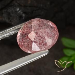 Quartz Fraise Rose naturelle Tour, 2.07 ct, Translucide