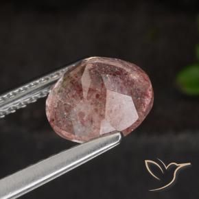 Quartz Fraise Rose foncé naturelle Tour, 1.63 ct, Translucide
