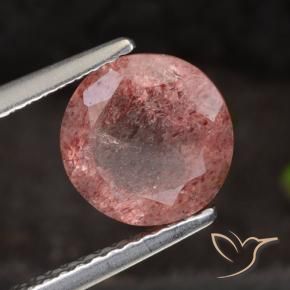 Quartz fraise Rose foncé naturelle Tour, 1.98 ct, Translucide