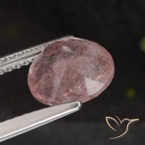 Quartz fraise Rose moyen naturelle Tour, 1.67 ct, Translucide