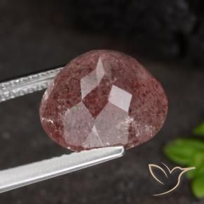 Quartz fraise Rose foncé naturelle Tour, 4.88 ct, Translucide
