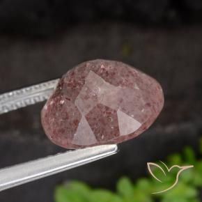 Quartz fraise Rose bubblegum léger naturelle Tour, 4.42 ct, Translucide