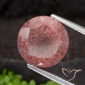 Quartz fraise Rose naturelle Tour, 4.89 ct, Translucide